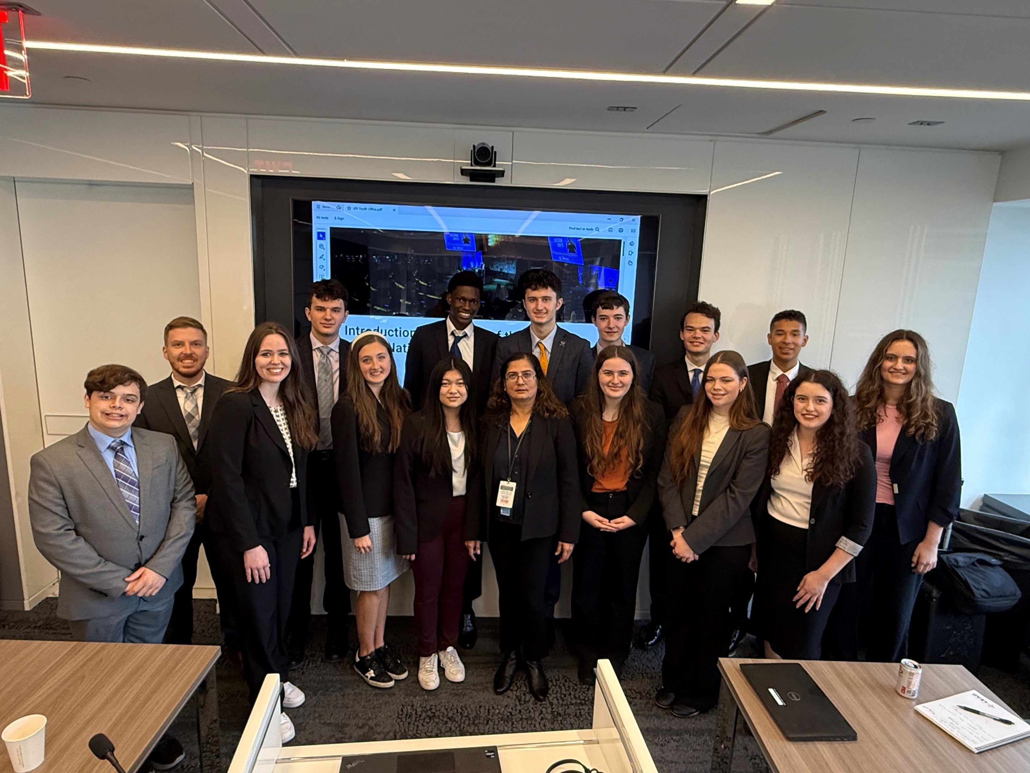 YAF Houston students in business attire at a leadership conference