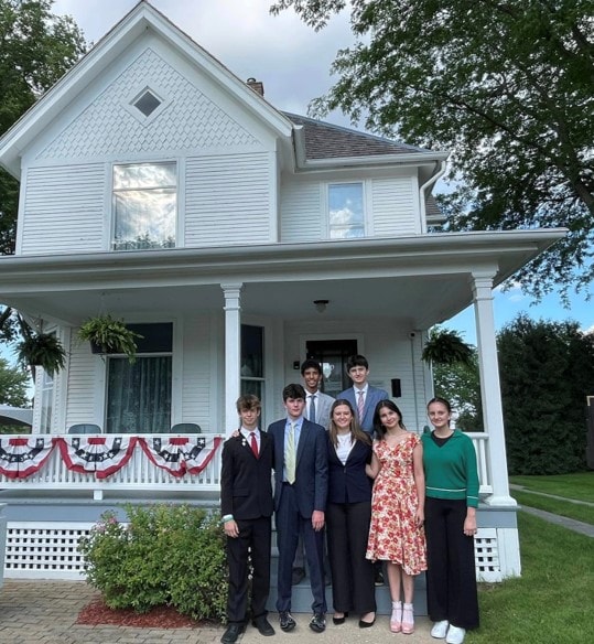 YAF Houston students at Reagan Boyhood Home in Dixon, IL