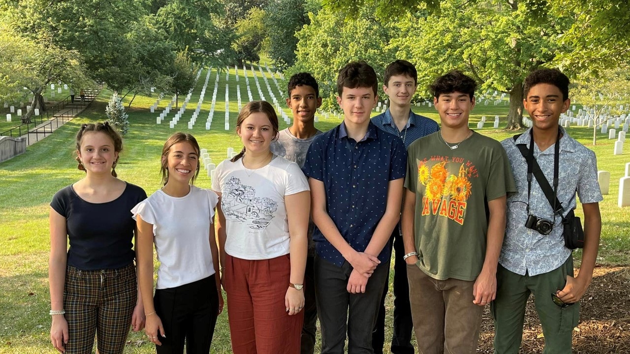 YAF Houston students at Arlington National Cemetery